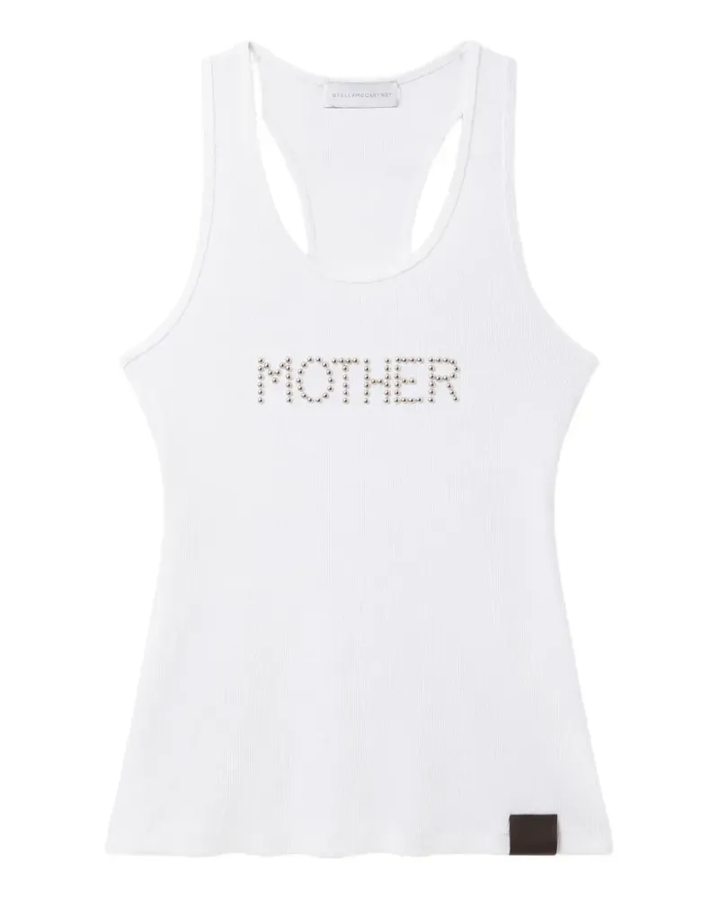 Stella McCartney Oberteil mit Nieten - Weiß Weiß