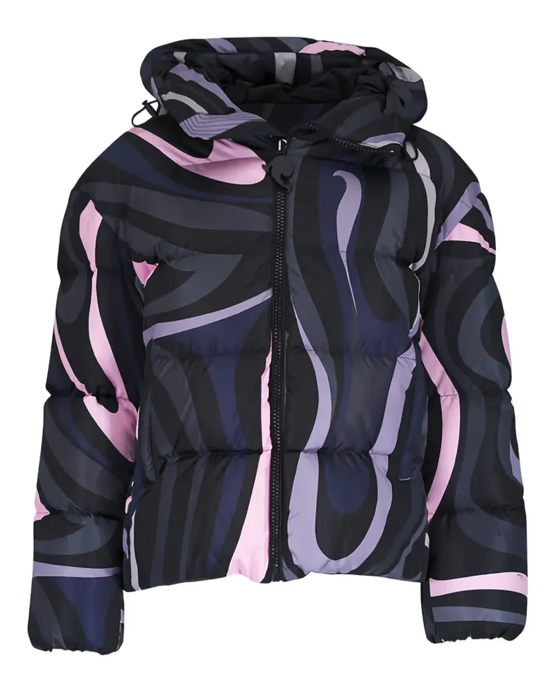 Emilio Pucci Gefütterte Jacke mit Iride-Print - Schwarz Schwarz