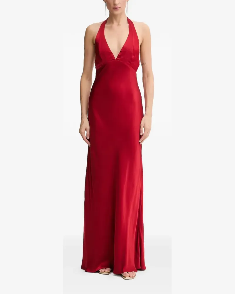 Bardot Magdalene Neckholder-Maxikleid - Rot Rot
