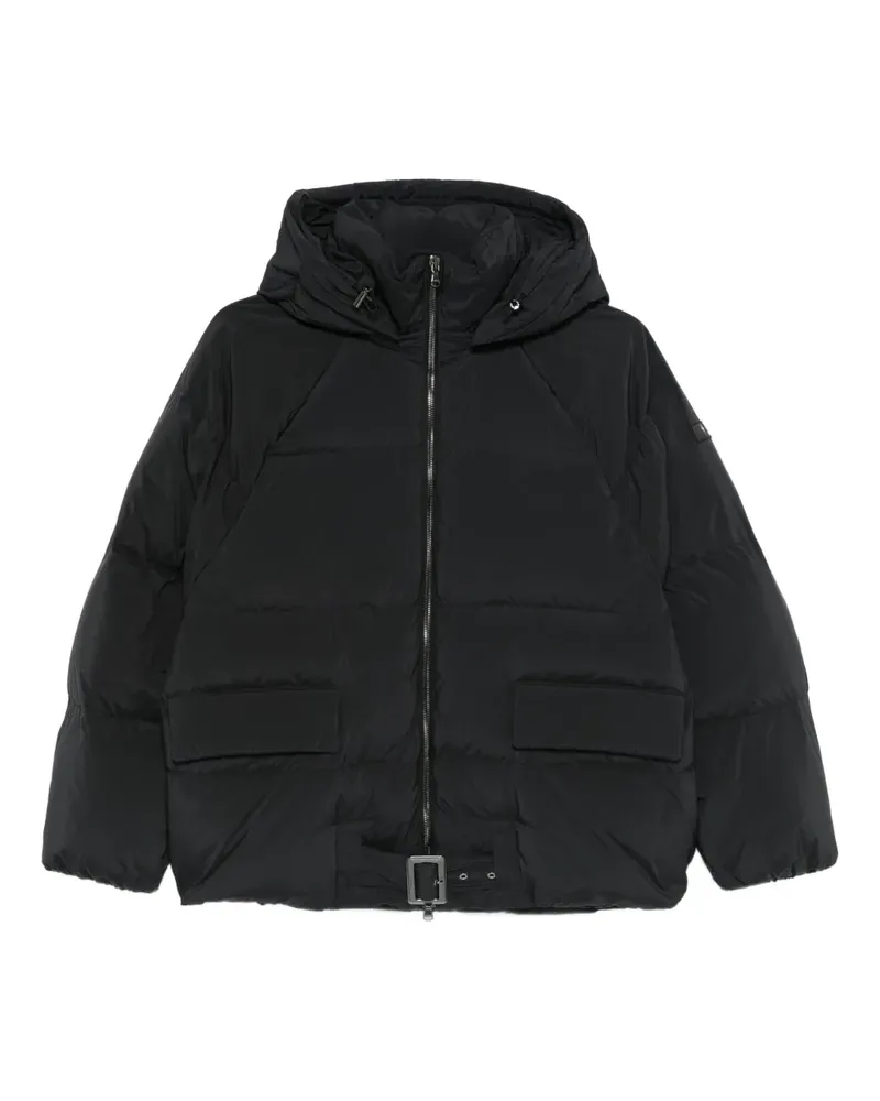 TATRAS hooded belted jacket - Schwarz Schwarz