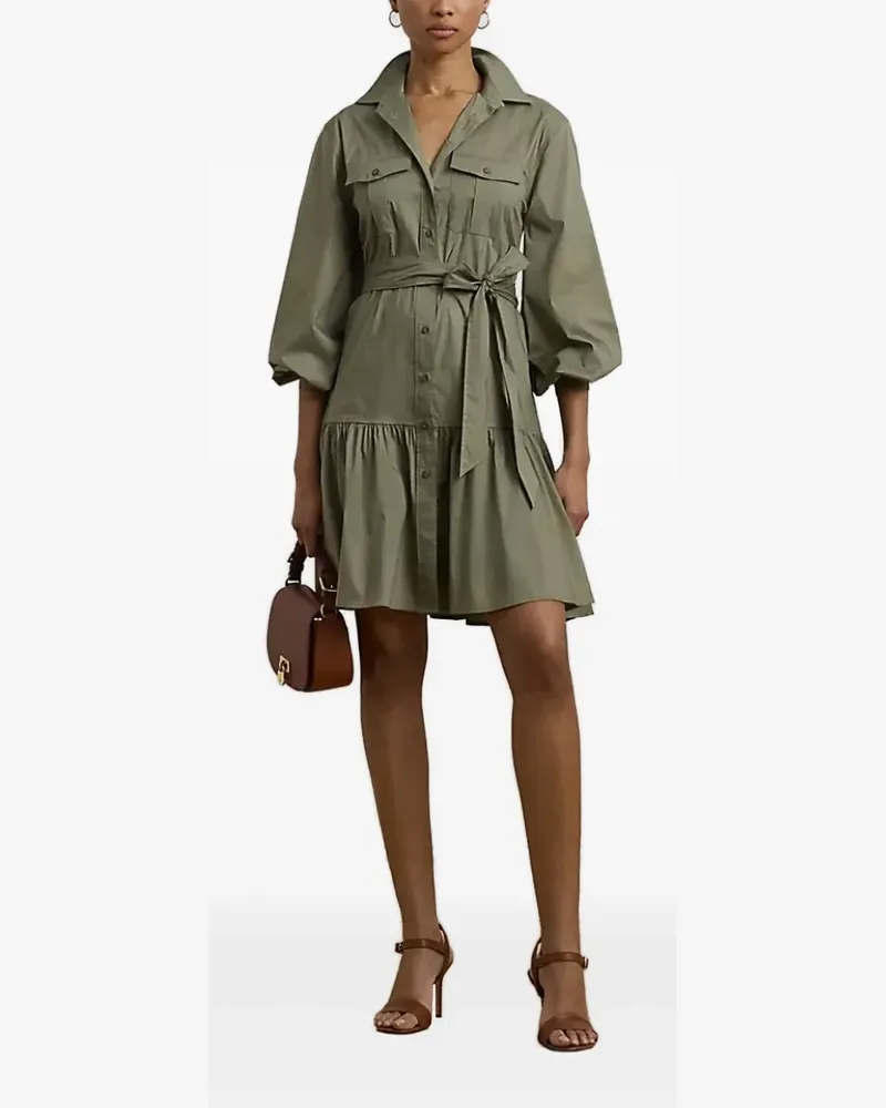 Ralph Lauren Hemdkleid mit Gürtel - Grün Grün