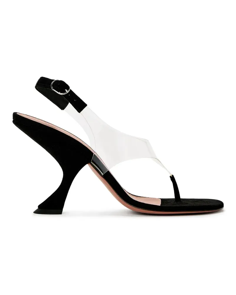 Amina Muaddi Mackenzie Sandalen mit Zehenkragen - Schwarz Schwarz