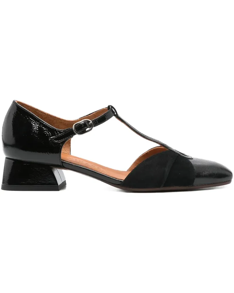 Chie Mihara Pumps mit T-Riemen 35mm - Schwarz Schwarz