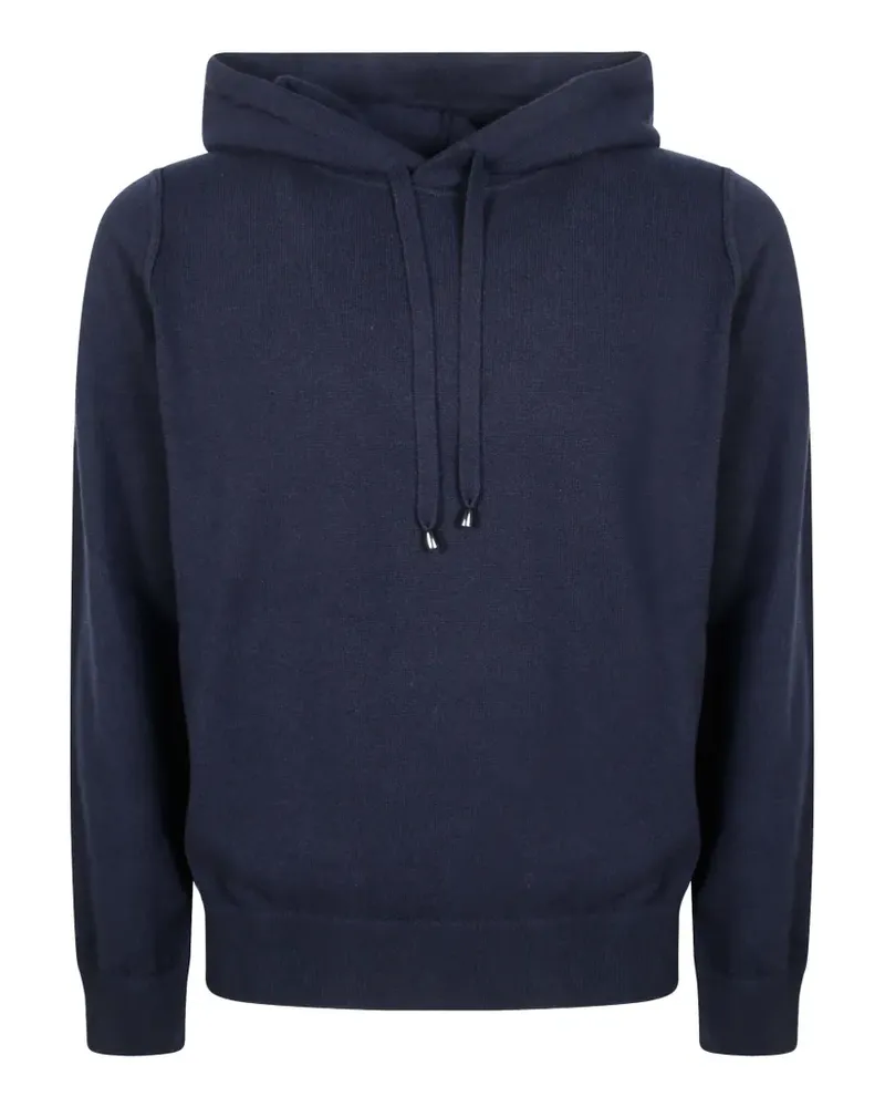 Filippo de Laurentiis Gestrickter Hoodie mit Kordelzug - Blau Blau