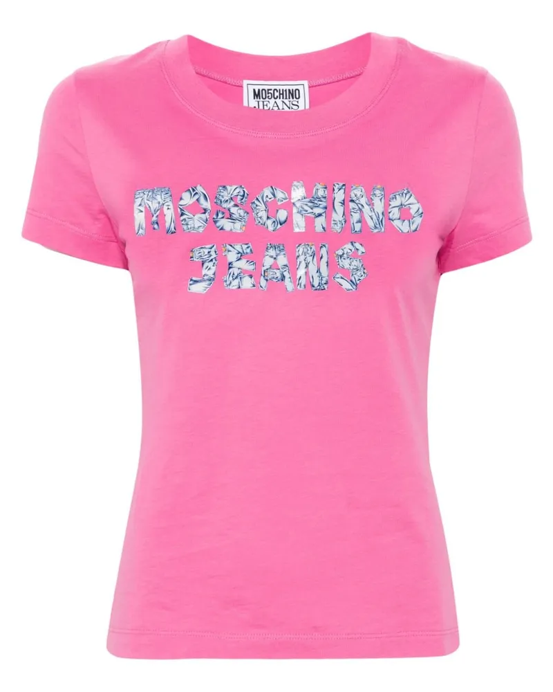Moschino T-Shirt mit Logo-Print - Rosa Rosa