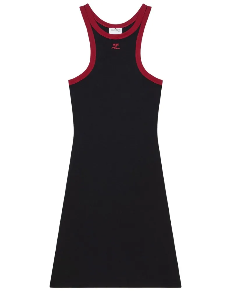 Courrèges Scuba-Kleid aus Baumwolle - Schwarz Schwarz