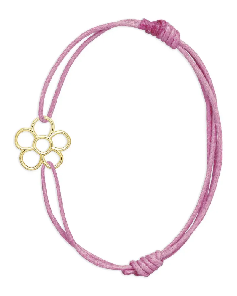 Aliita Florecita Kordelarmband mit Blumenanhänger - Gold Gold