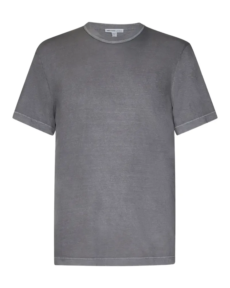 James Perse garment-dyed ribbed-trim T-shirt - Grau Grau