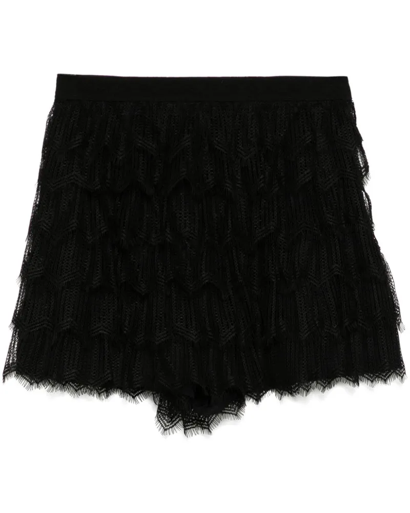 SHIATZY CHEN Sense of Ink Collection Shorts aus Seidenspitze - Schwarz Schwarz