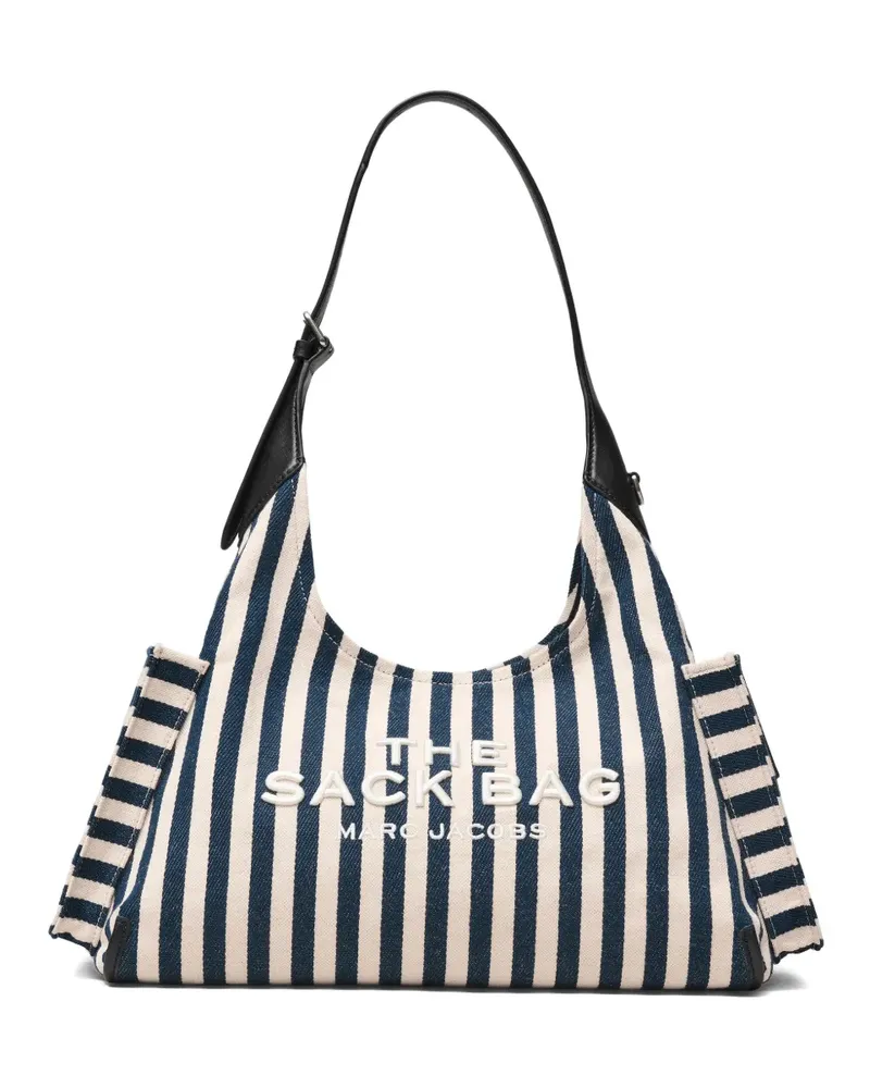 Marc Jacobs Gestreifter The Belted Canvas-Tote Bag - Blau Blau