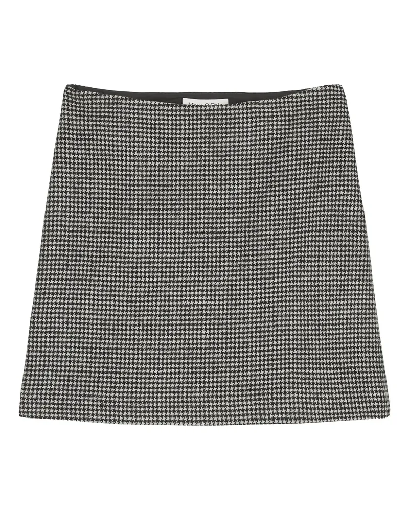 Marc O'Polo Minirock mit Hahnentrittmuster - Schwarz Schwarz
