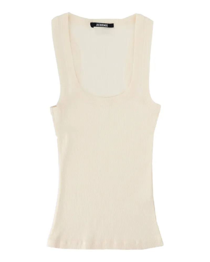Jacquemus Gros Tanktop aus geripptem Strick - Nude Nude