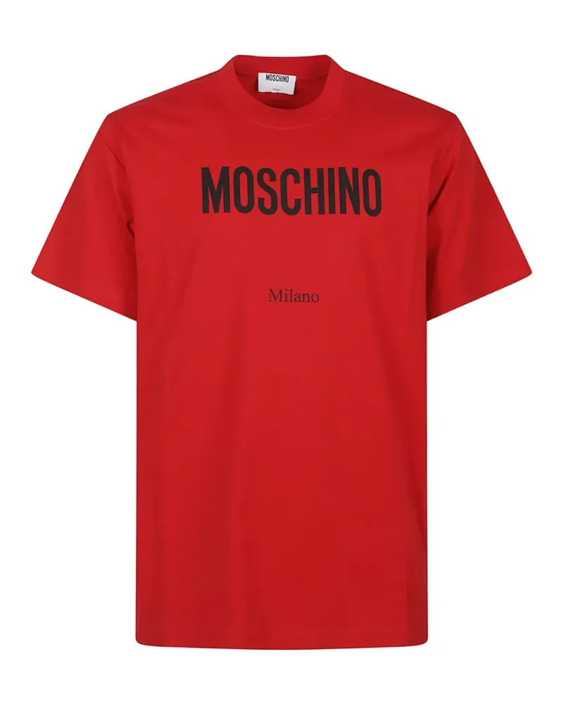 Moschino logo-print T-shirt - Rot Rot