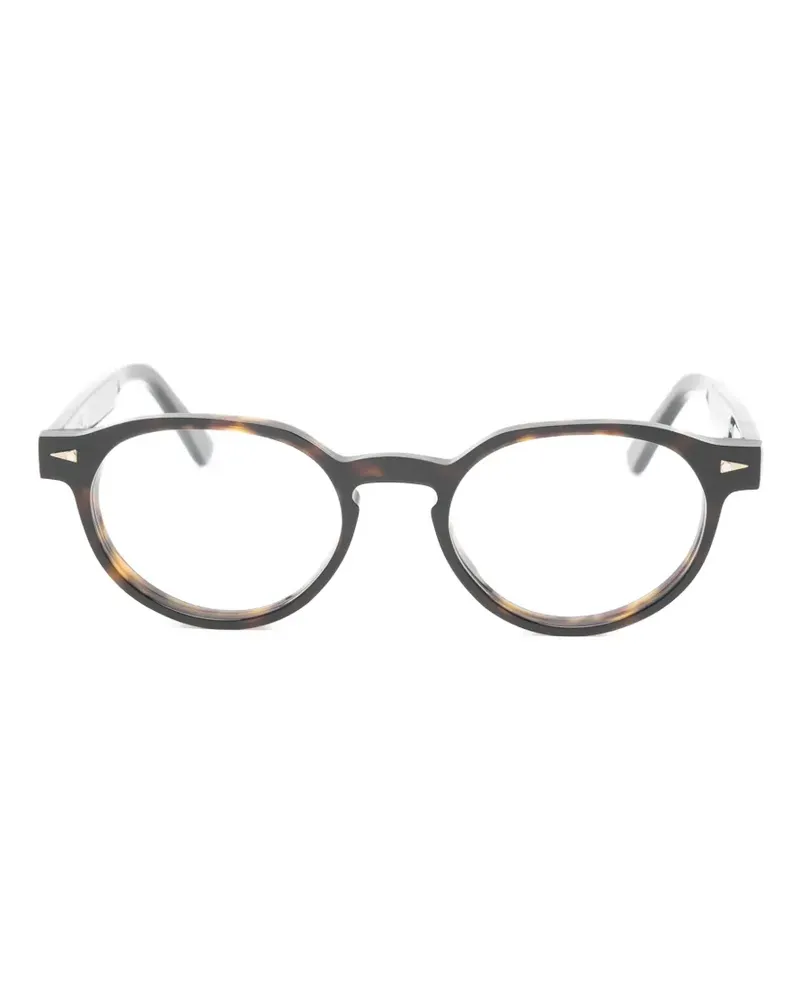 AHLEM Rome Brille mit rundem Gestell - Braun Braun