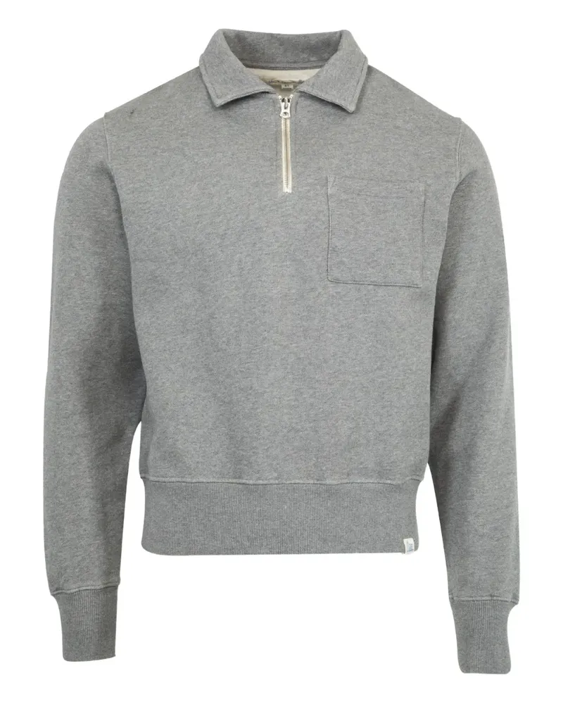 Merz b. Schwanen Sweatshirt mit Reißverschlusskragen - Grau Grau