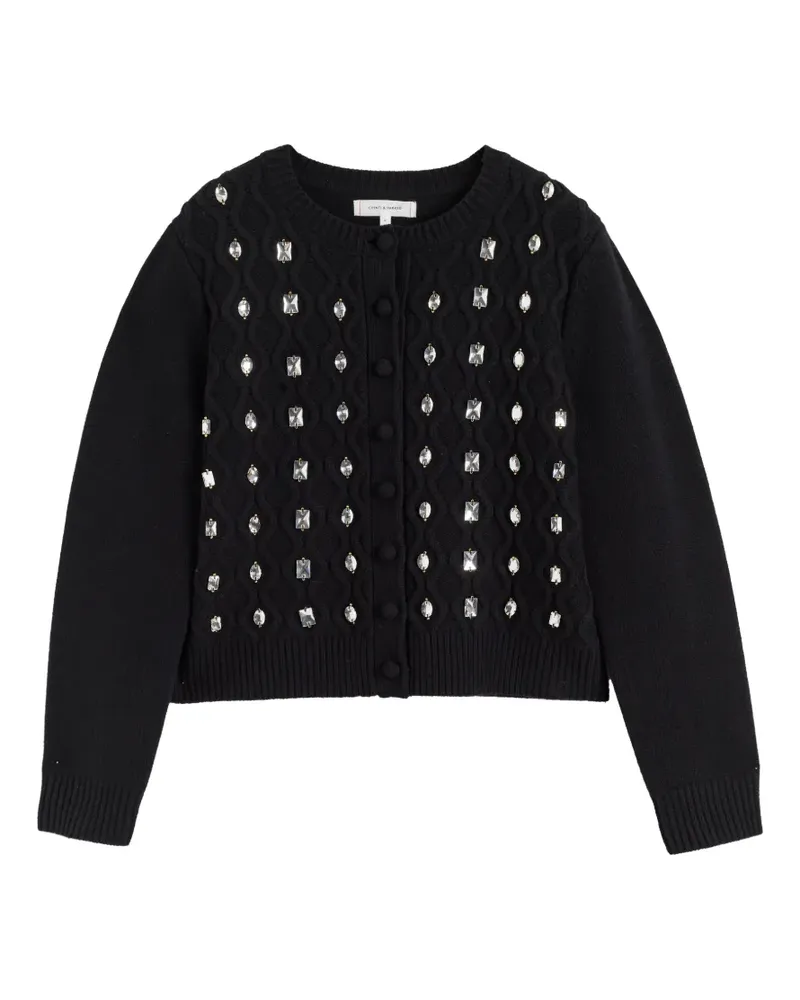 Chinti & Parker Cardigan mit Kristallen - Schwarz Schwarz