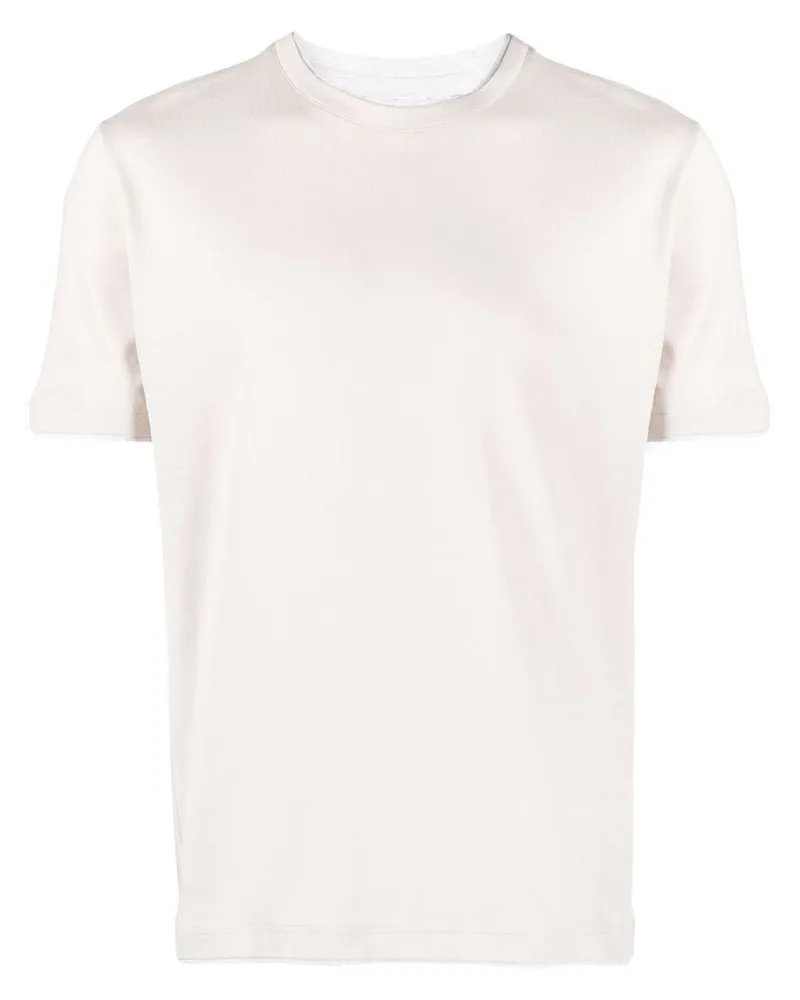 Eleventy T-Shirt mit Rundhalsausschnitt - Nude Nude