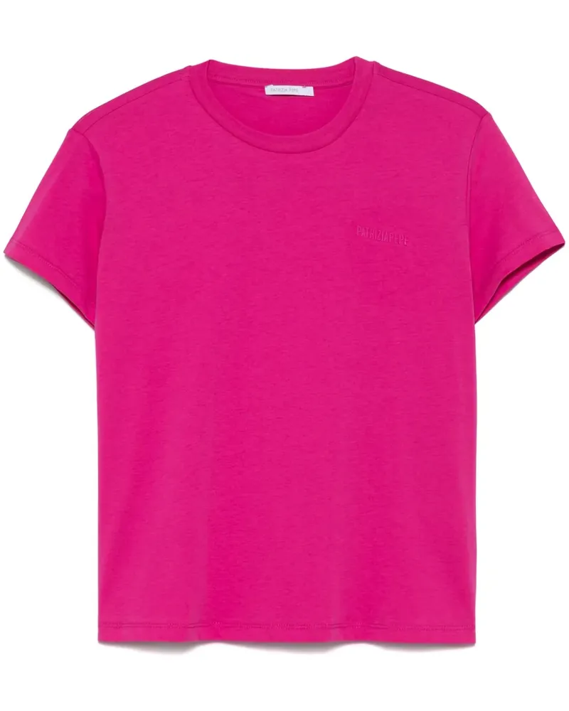 Patrizia Pepe T-Shirt mit Logo-Streifen - Rosa Rosa