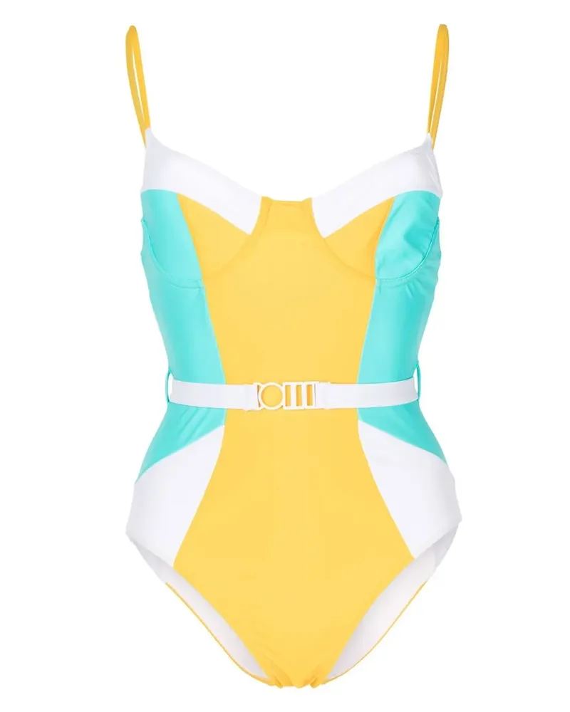 Solid and Striped The Spencer Badeanzug - Gelb Gelb