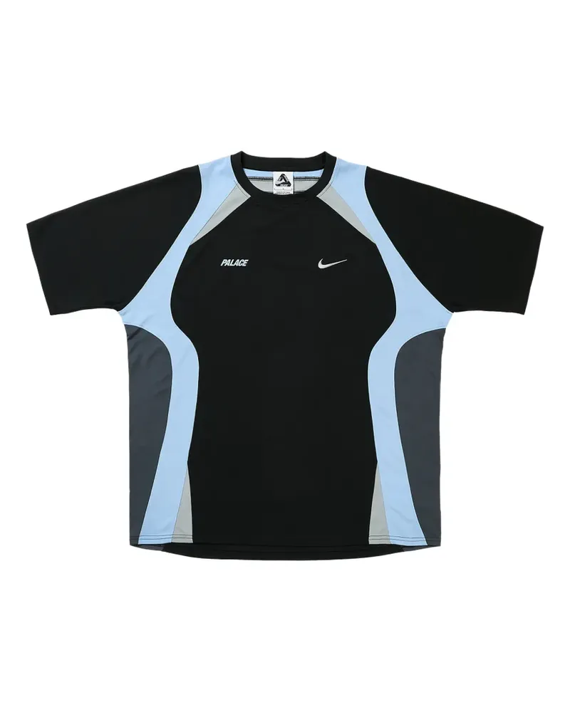 PALACE x Nike panelled logo-print T-shirt - Schwarz Schwarz
