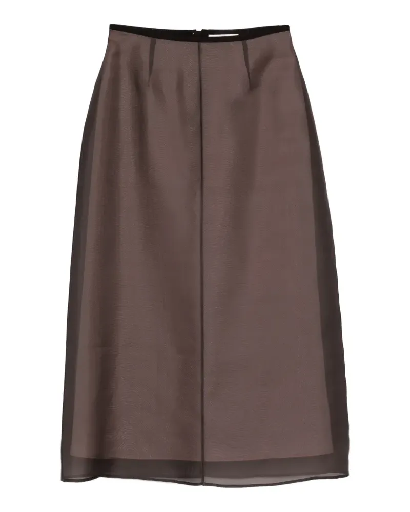 AGNONA sheer skirt - Braun Braun