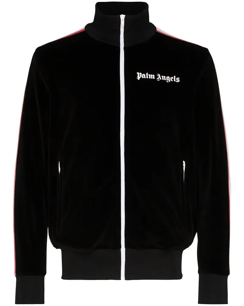 Palm Angels Sportjacke mit Logo-Print - Schwarz Schwarz