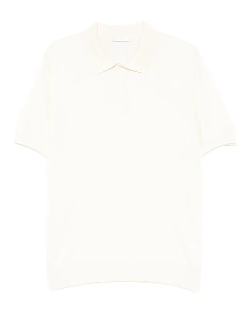 PANICALE Cashmere short-sleeve polo shirt - Nude Nude