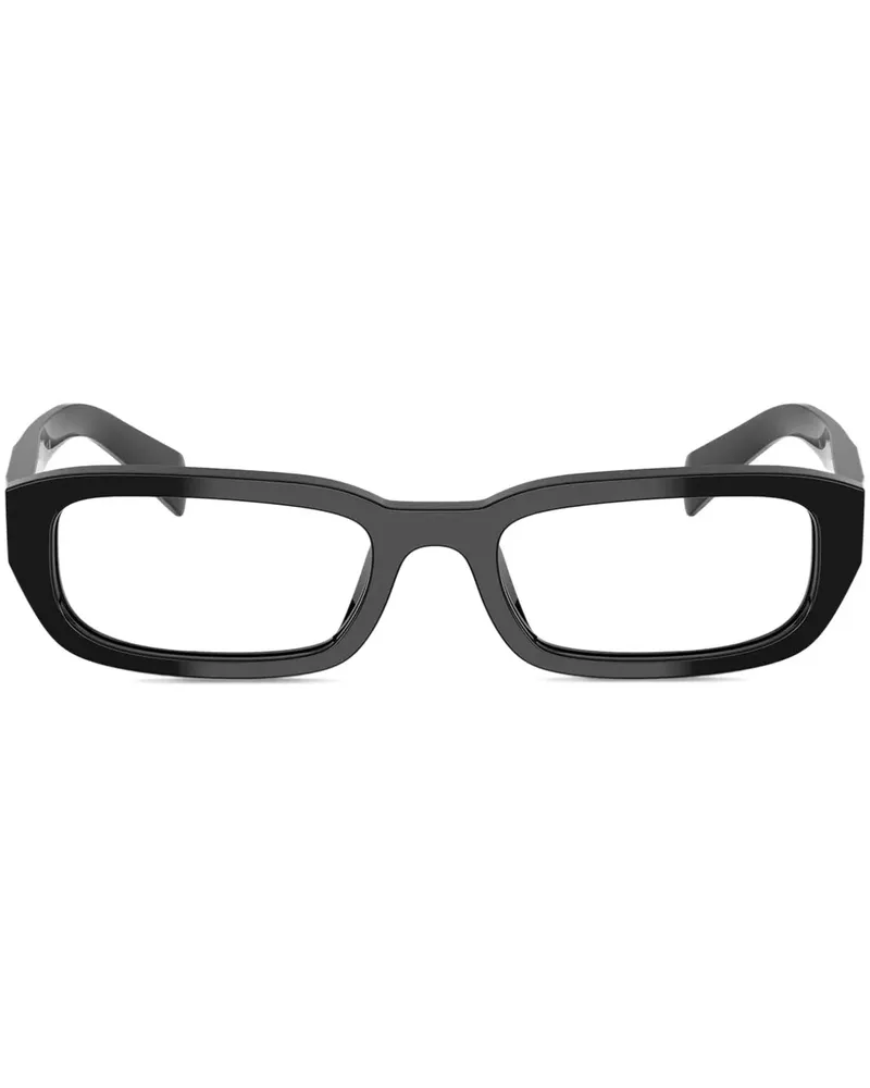 Prada Brille mit eckigem Gestell - Schwarz Schwarz