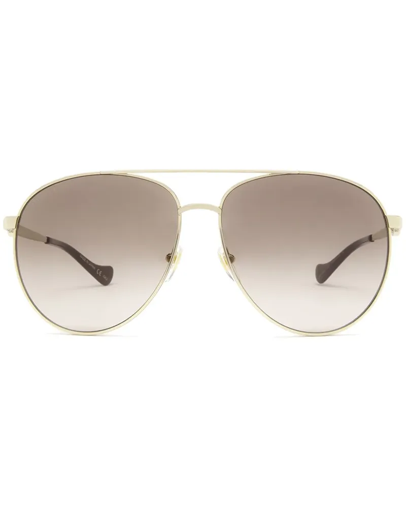 Gucci Pilotenbrille mit GG - Gold Gold