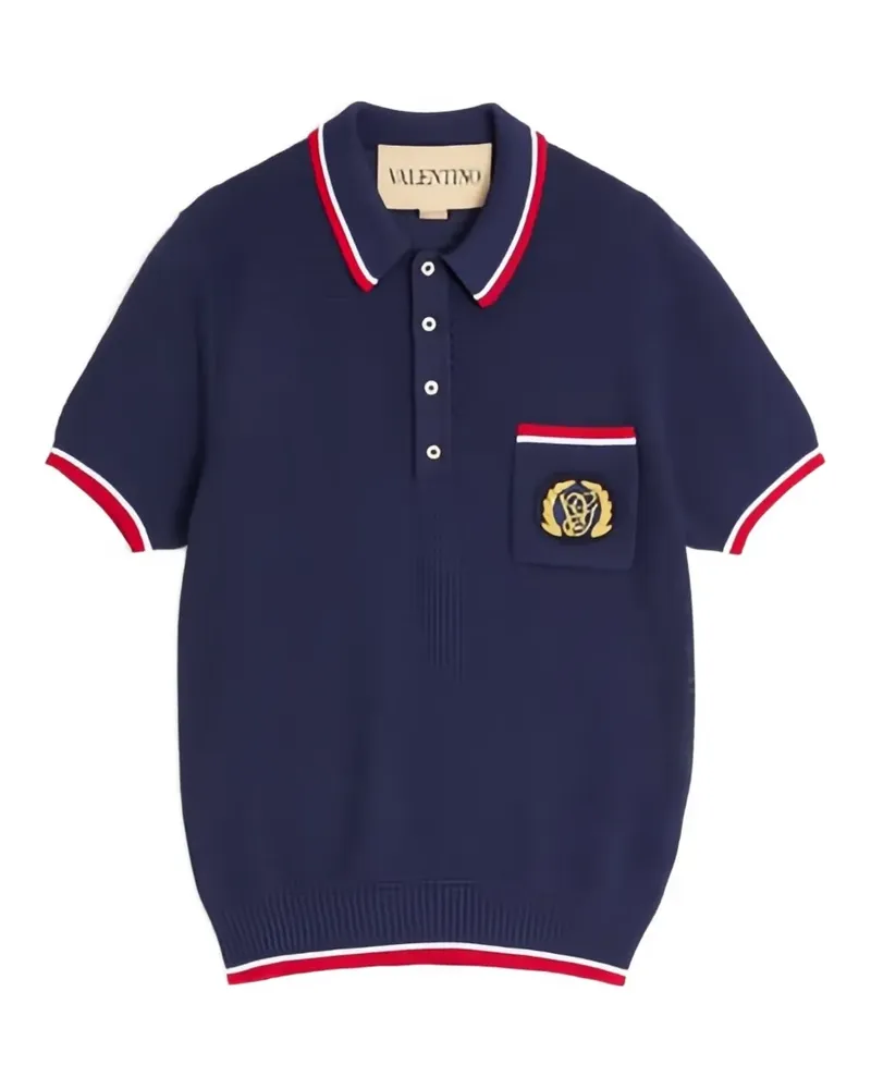 Valentino Garavani Gestricktes Poloshirt - Blau Blau