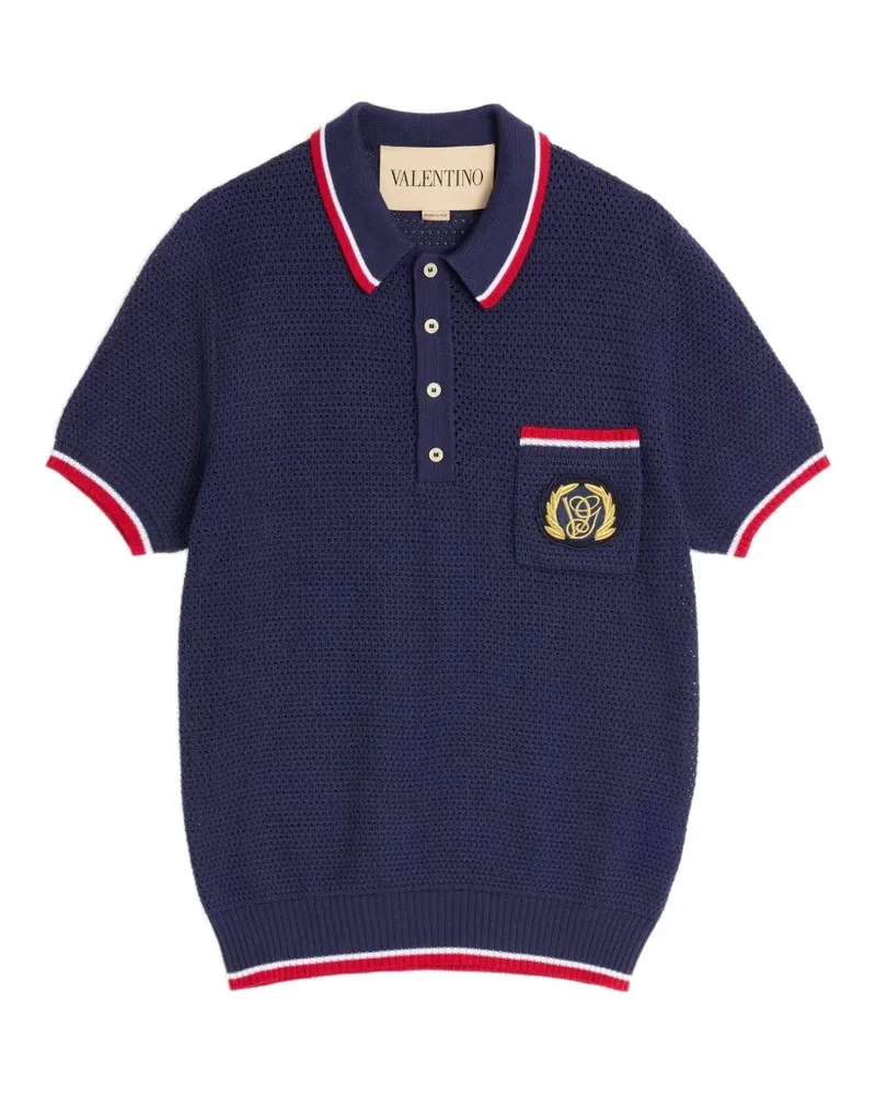Valentino Garavani Gestricktes Poloshirt - Blau Blau