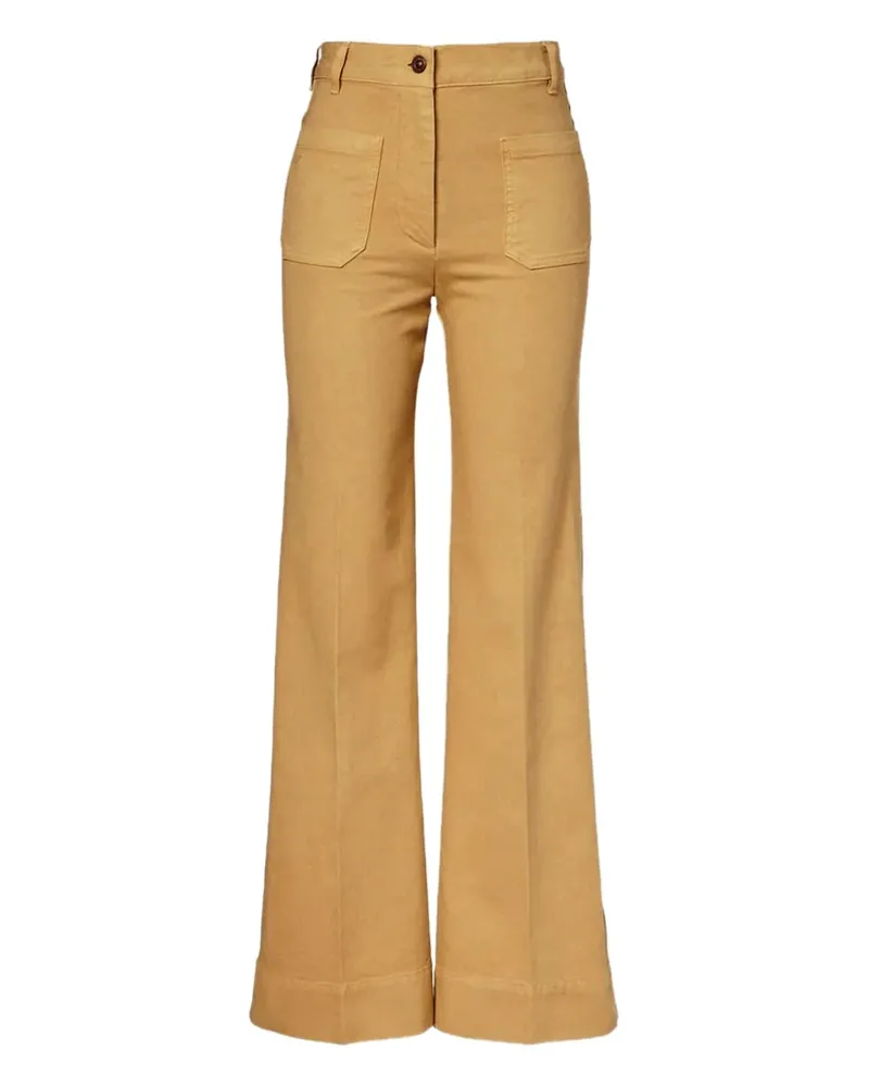 Victoria Beckham Schlagjeans mit aufgesetzten Taschen - Gelb Gelb