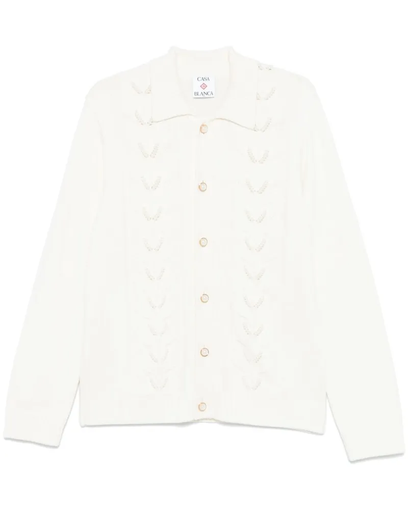 Casablanca Paris Cardigan mit Kunstperlen - Nude Nude