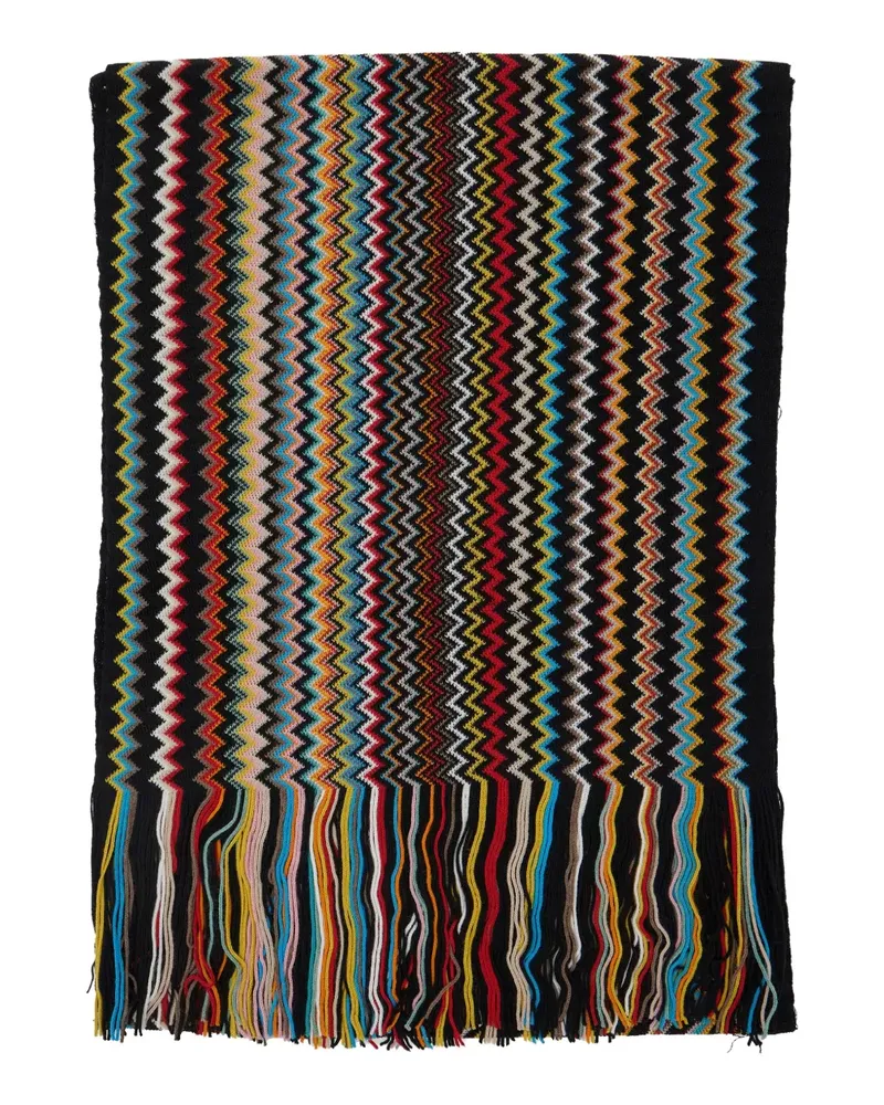 Missoni Schal mit Zickzackmuster - Schwarz Schwarz