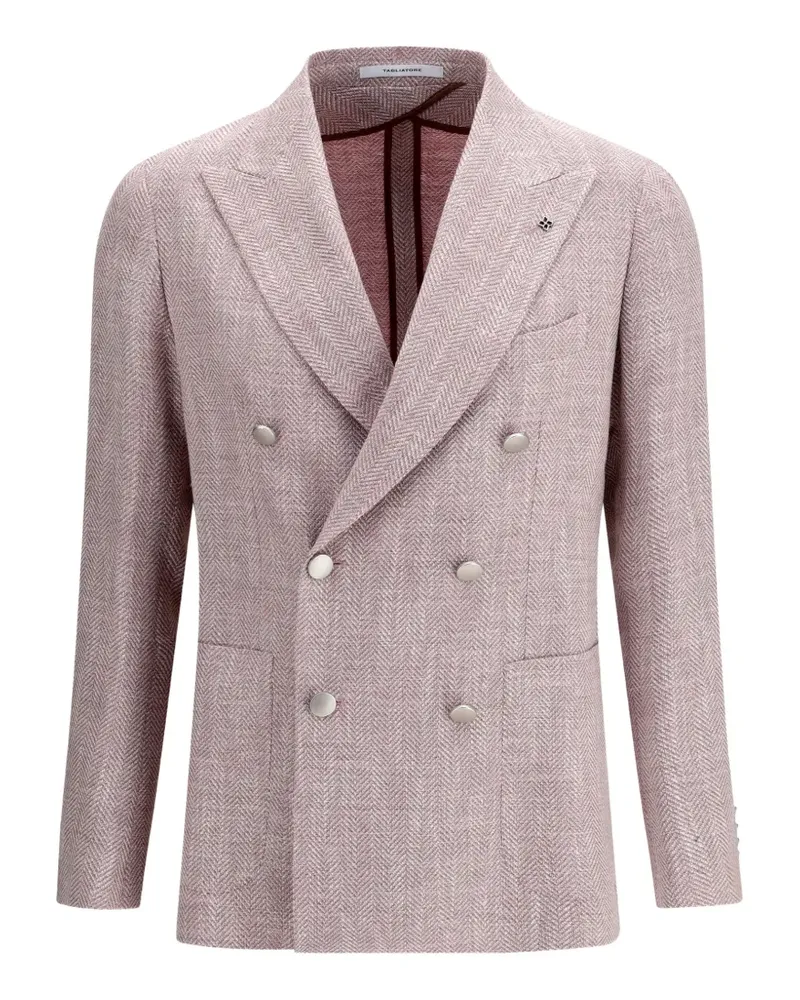 Tagliatore herringbone-pattern blazer - Nude Nude