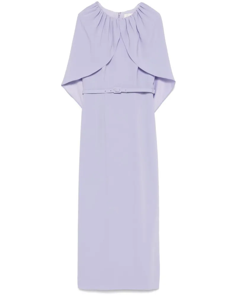 Roland Mouret Midikleid aus Cape-Krepp - Violett Violett