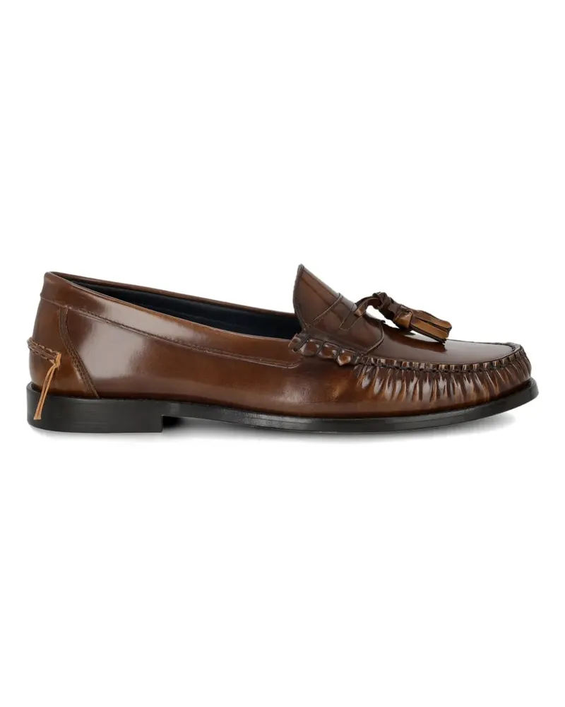 Fortela Sophie tassel leather loafers - Braun Braun