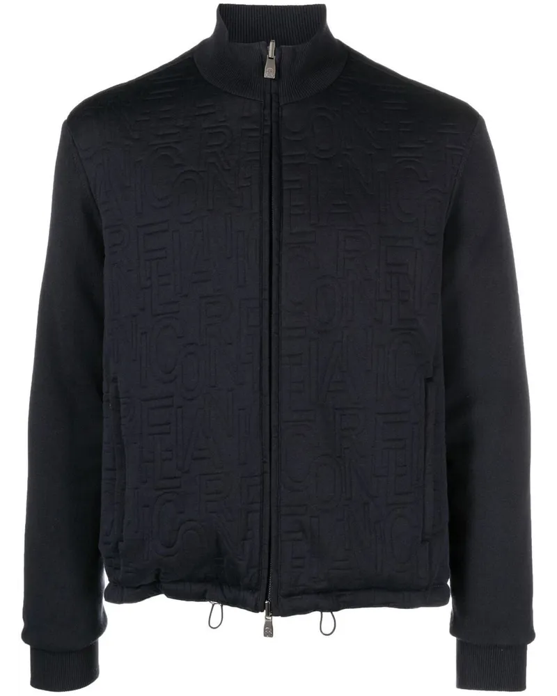 Corneliani Bomberjacke mit Logo - Blau Blau