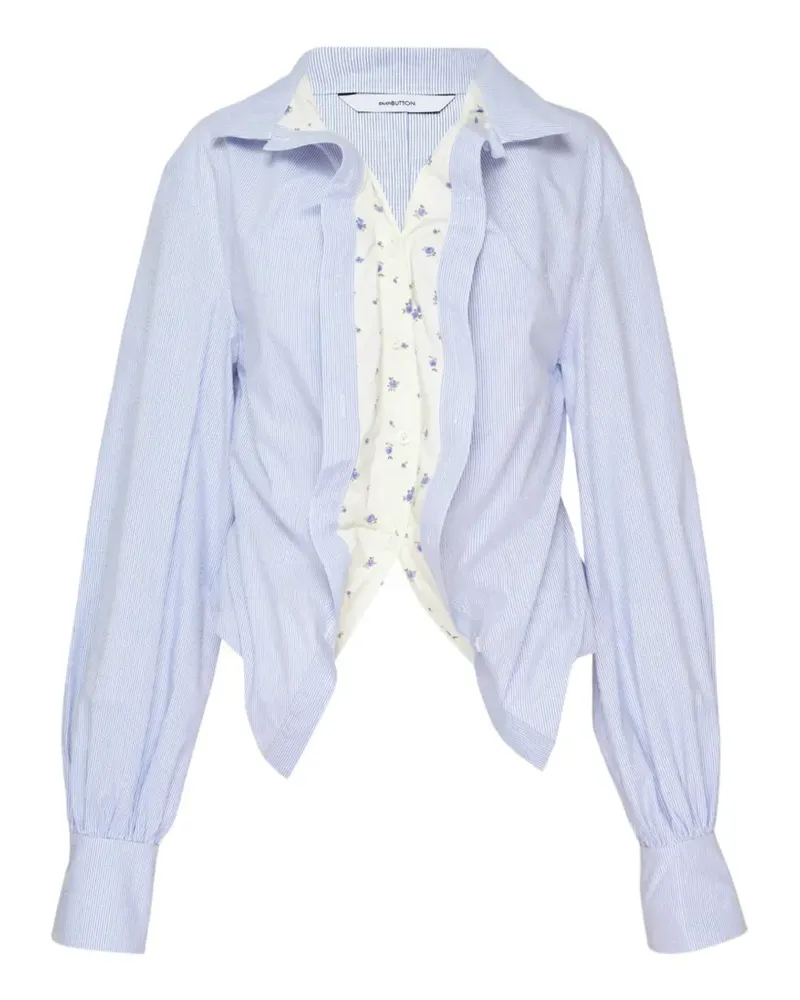 pushBUTTON Bluse im Layering-Look - Blau Blau
