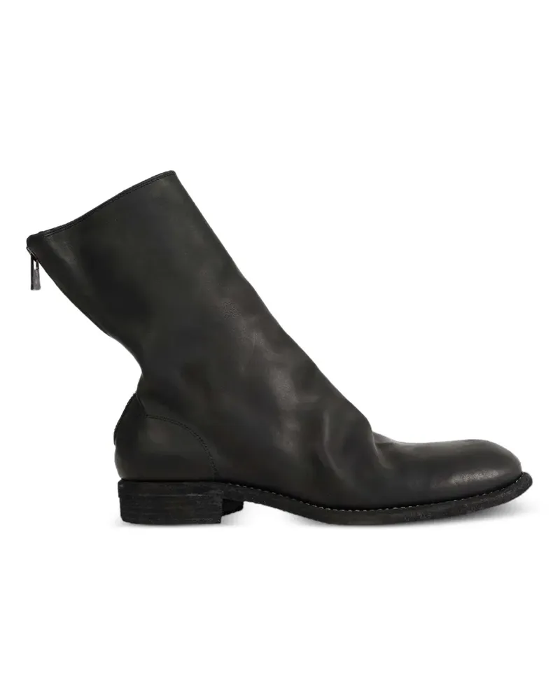 GUIDI leather ankle boots - Schwarz Schwarz