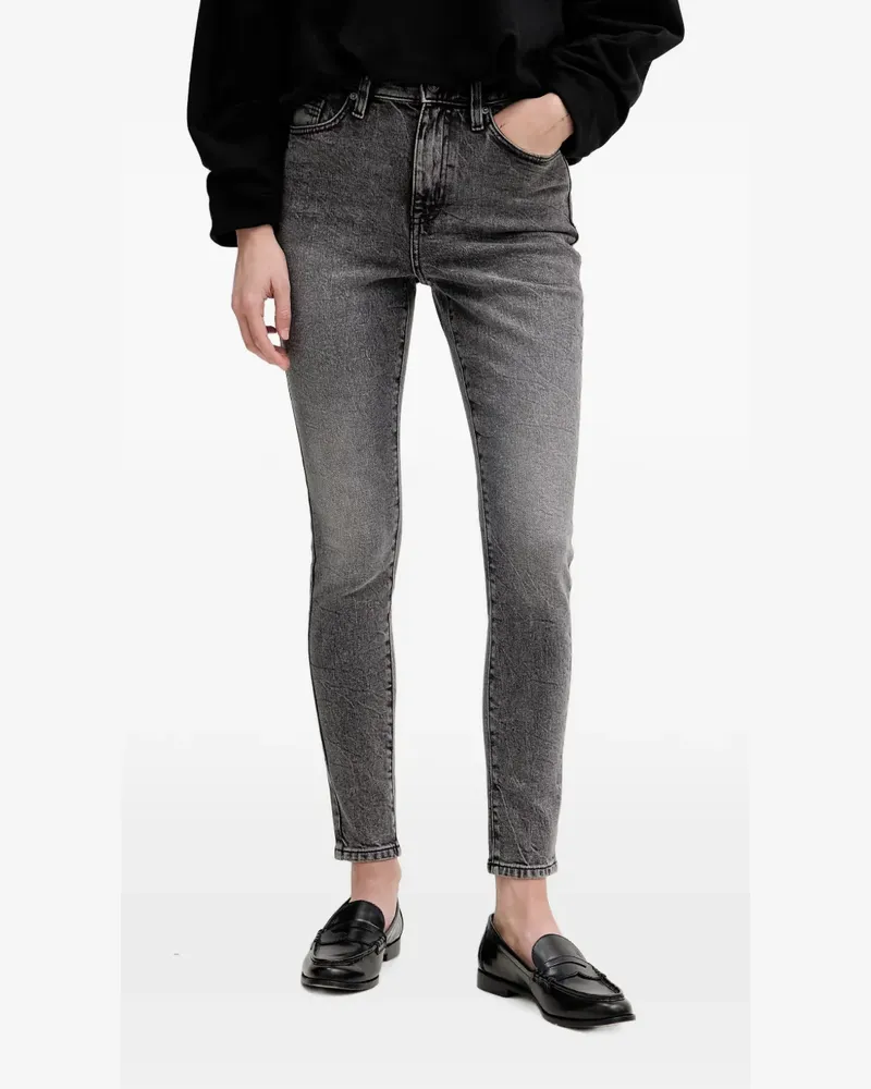 DKNY Skinny-Jeans mit Acid-Wash-Effekt - Grau Grau