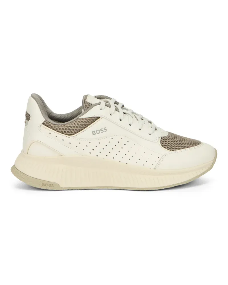 HUGO BOSS Perforierte Sneakers mit Mesh-Einsatz - Nude Nude