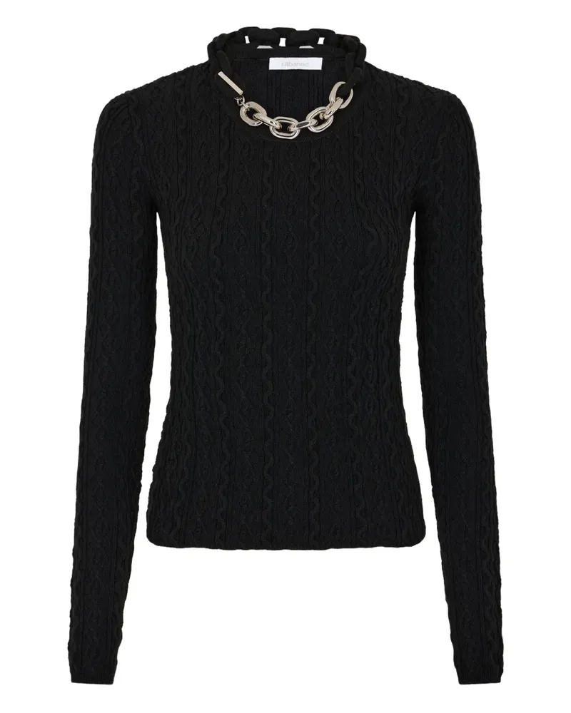 Paco Rabanne Pullover mit Kettendetail - Schwarz Schwarz