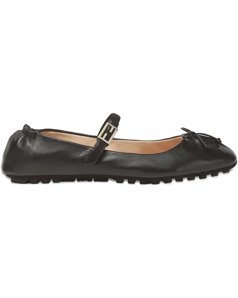 Fendi Baguette Ballerinas - Schwarz Schwarz