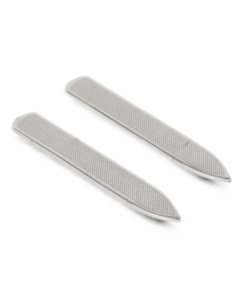 Tateossian engraved-logo blades - Silber Silber