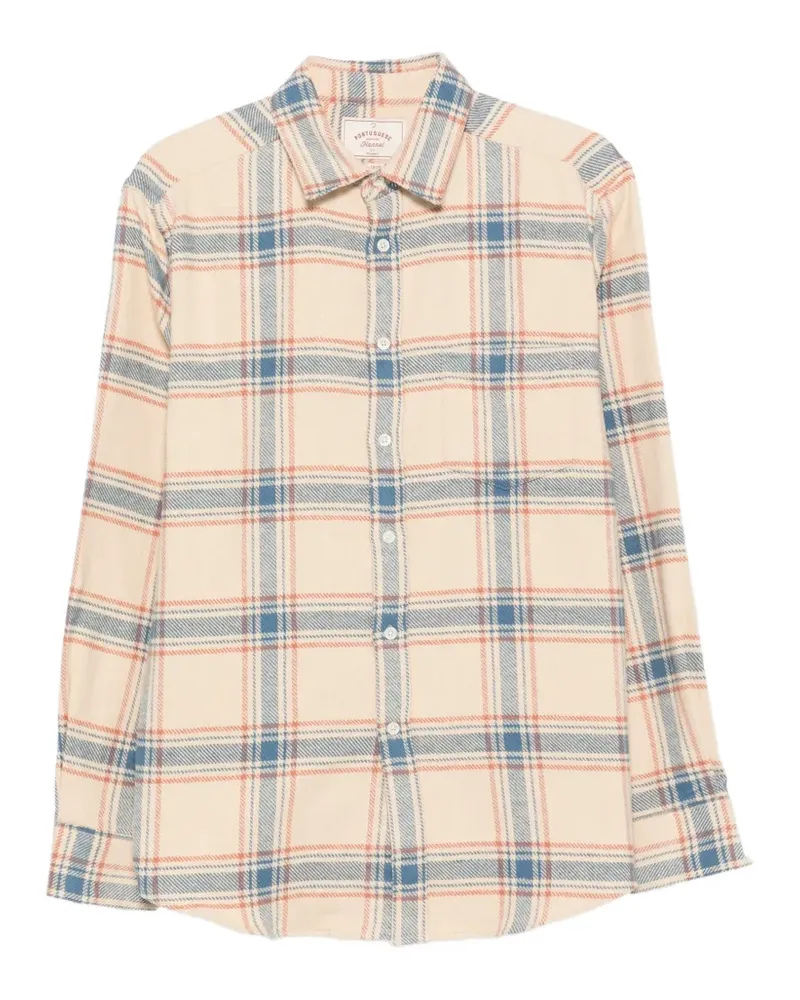 Portuguese Flannel Kariertes Flanellhemd - Nude Nude