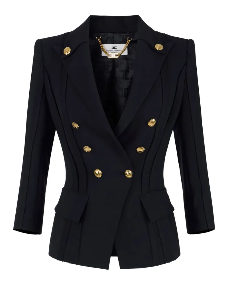Elisabetta Franchi Doppelreihiger Blazer - Blau Blau
