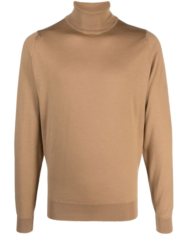 John Smedley Merinopullover mit Rollkragen - Braun Braun