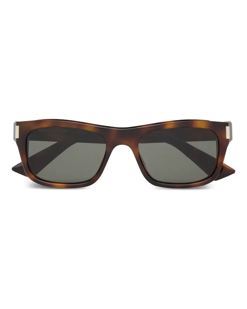 Saint Laurent SL839 Sonnenbrille mit eckigem Gestell - Braun Braun