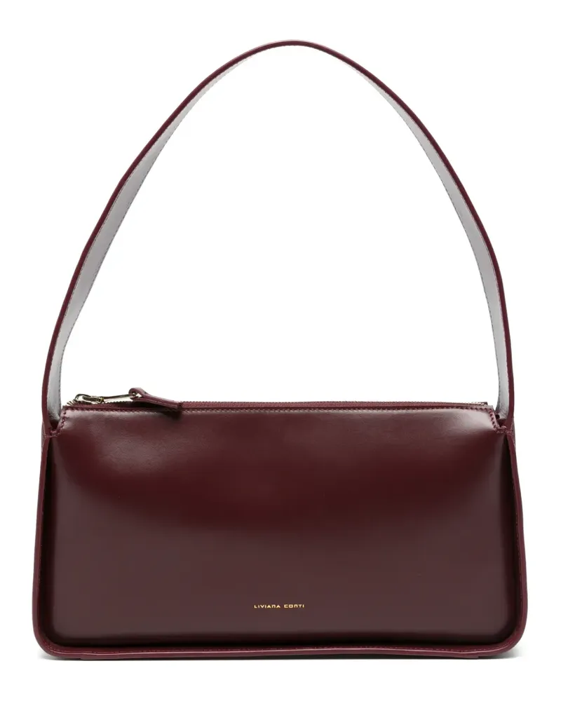 Liviana Conti logo-print leather shoulder bag - Rot Rot